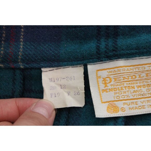 Vintage Pendleton Wool Pleated Skirt Size 12 Multicolor Plaid Preppy Academia - Picture 10 of 10